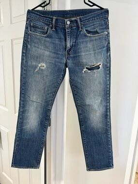 Levi's 511 Men's Distressed Blue Slim Straight Jeans